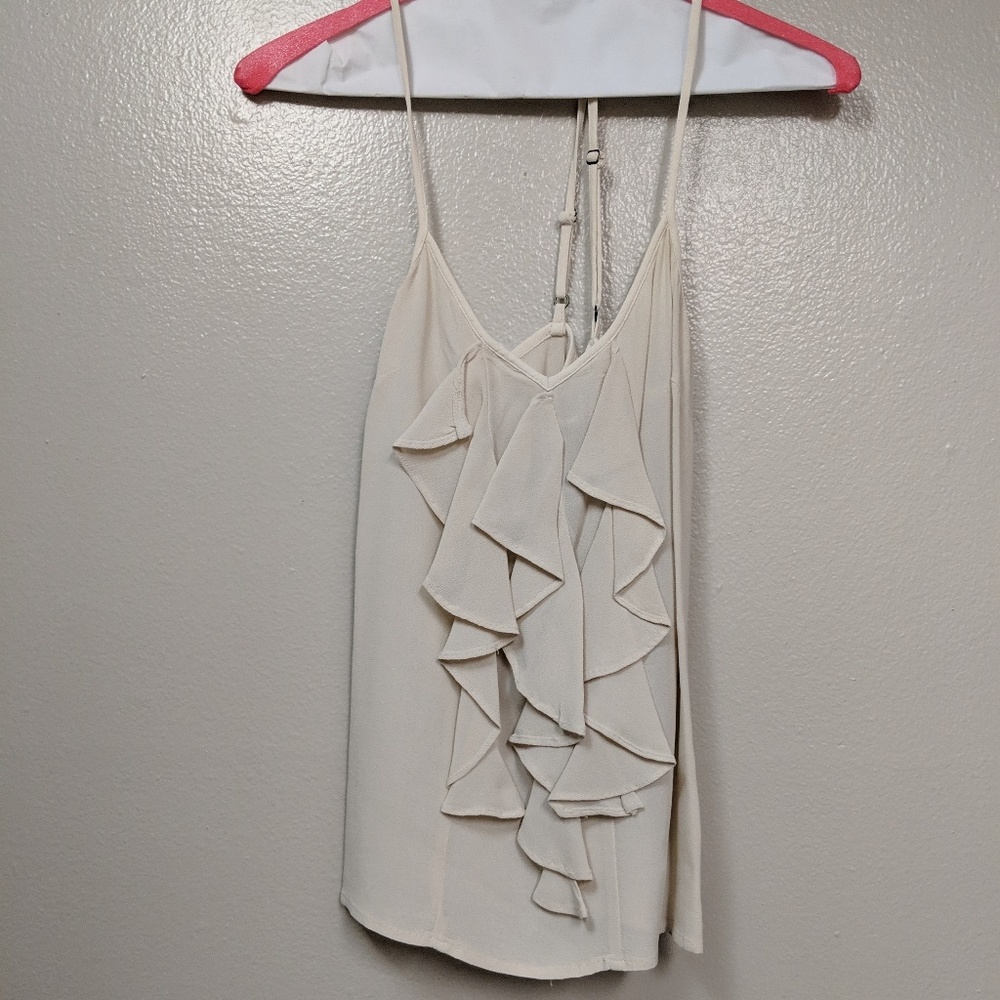 Cream flowy tank top